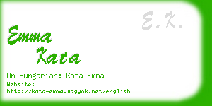 emma kata business card